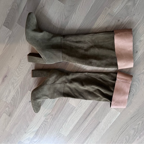 Free people high heel over knee suede boots size 41. - Picture 2 of 15